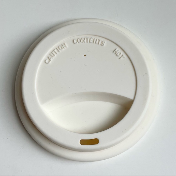 Travel Cup Tall Monogram E Green White Blue Silicone Lid Porcelain Coffee Floral - Picture 12 of 16